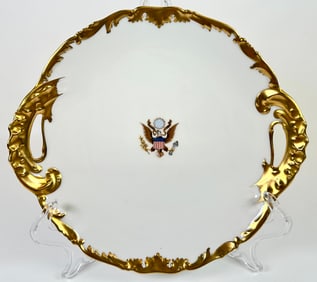 TV LIMOGES - FRANCE, WHITE HOUSE CHINA TRAY
