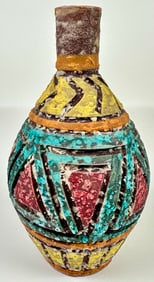 ITALIAN LAVA GLASS TERRACOTTA VASE