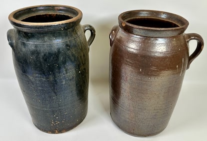 WTB GORDY - GEORGIE POTTERY STONEWARE CROCK CHURN