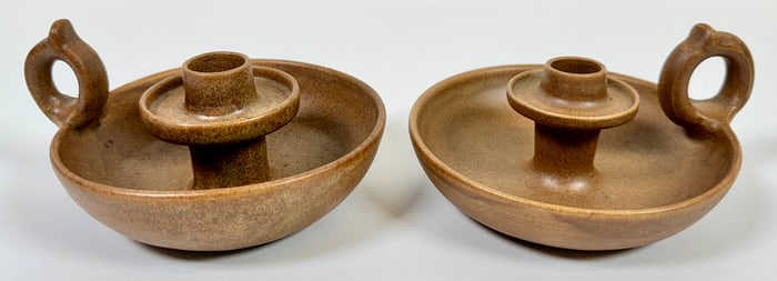GORDY - GEORGIA ART POTTERY CANDLESTICKS