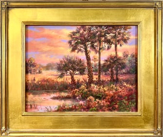 WILLIAM SUYS PAINTING - PRIVATE POND