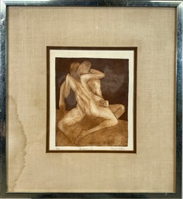 CAROLE TILLER LITHOGRAPH - EMBRACE I