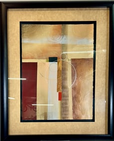 JOSE LUIS BUSTAMANTE MIXED MEDIA PAINTING