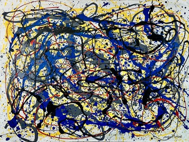 AFTER JACKSON POLLOCK ABSTRACT PAINTING