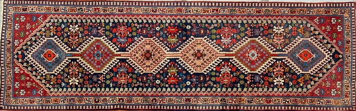 VINTAGE KAZAK RUNNER CARPET
