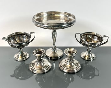 WEIGHTED STERLING SILVER TABLE ITEMS