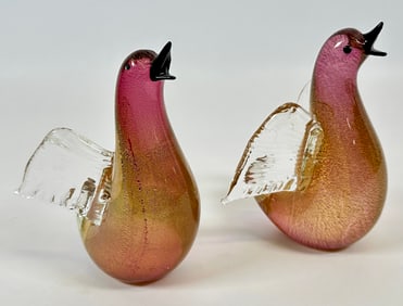 MURANO ART GLASS DOVES