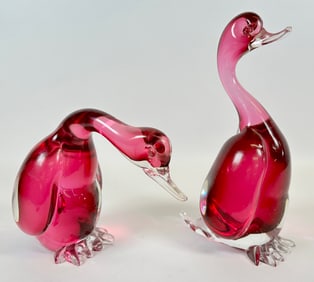 FORMIA MURANO ART GLASS WATER FOWL