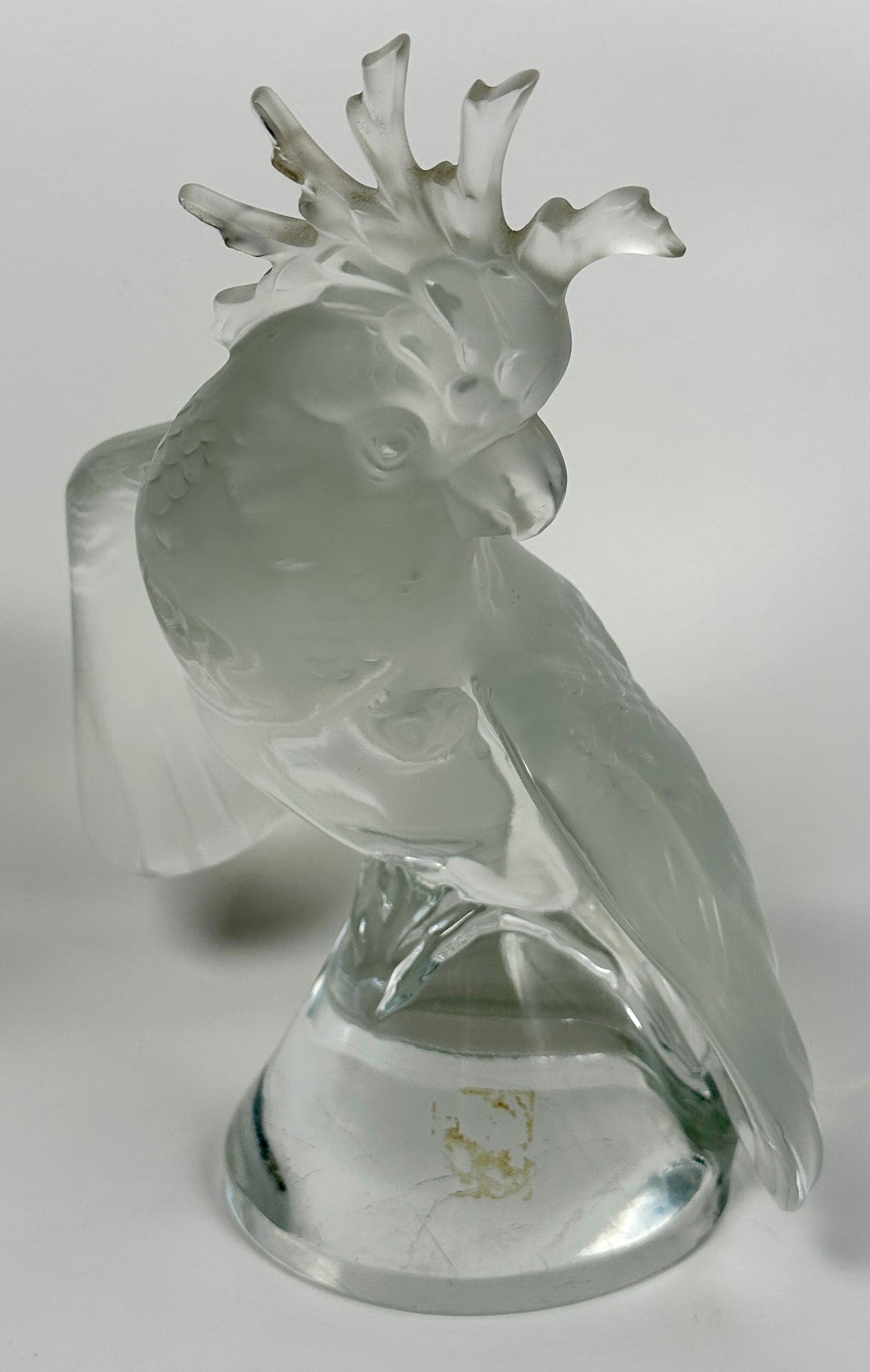LARGE LALIQUE ARA COCKATOO ART GLASS SCULPTURE (1 of 4)