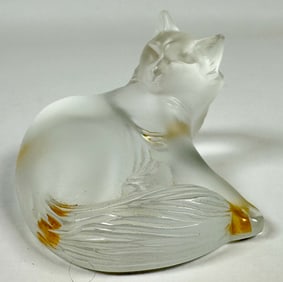 LALIQUE ART GLASS CAT