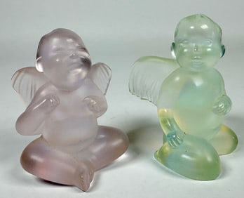 LALIQUE ART GLASS CHERUBS