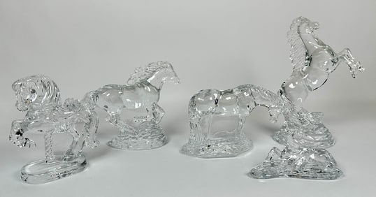 WATERFORD CRYSTAL ART GLASS HORSES