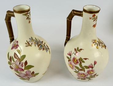 ROYAL WORCESTER PORCELAIN EWERS