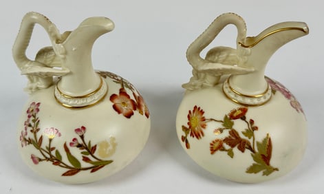ROYAL WORCESTER PORCELAIN EWERS