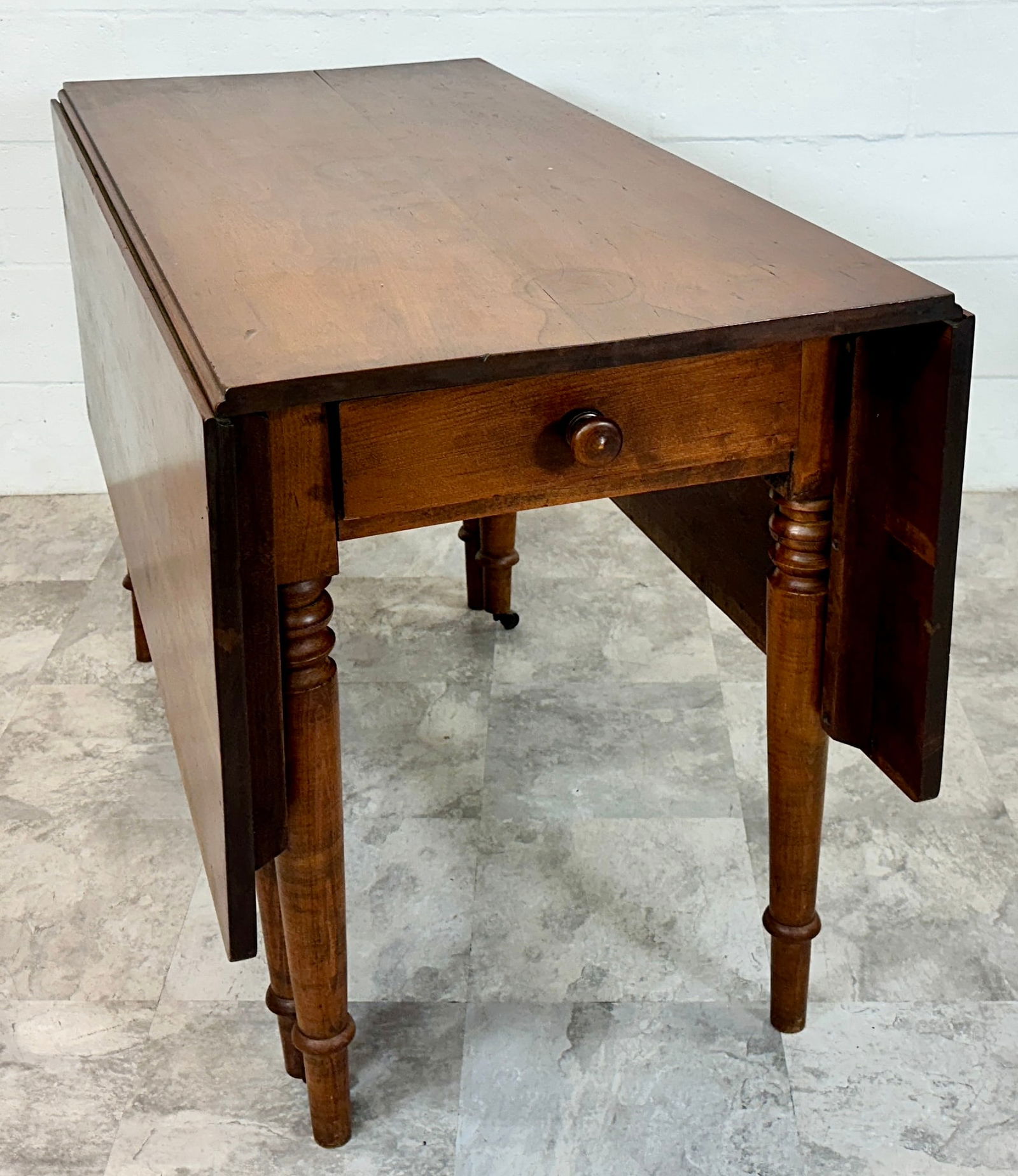 ANTIQUE PRIMITIVE DROP SIDE TABLE (1 of 5)