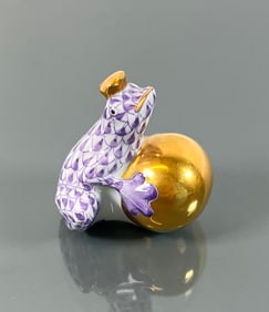 HEREND PURPLE FISHNET FROG PRINCE