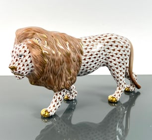 HEREND BROWN FISHNET LION