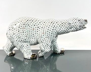 HEREND FISHNET POLAR BEAR