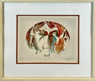 MYSTERY ARTIST COLORED ENGRAVING