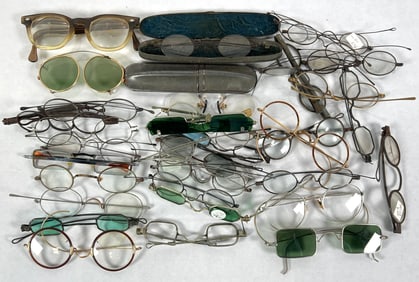 SILVER-TONED VINTAGE EYEGLASS COLLECTION