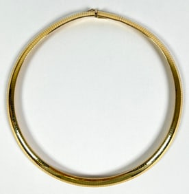 14K GOLD OMEGA NECKLACE