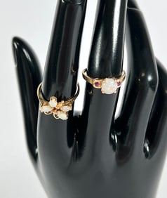 14K GOLD WITH OPAL LADIES RINGS