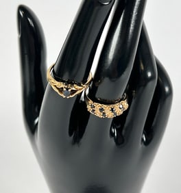 14K GOLD WITH SAPPHIRE RINGS