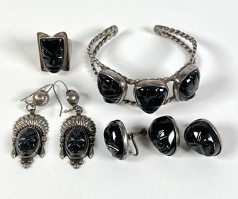 STERLING SILVER WITH ONYX JEWELRY