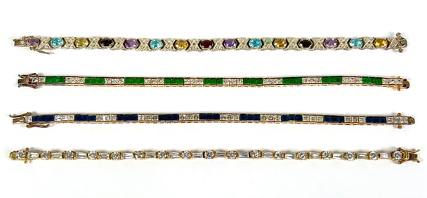 STERLING SILVER TENNIS BRACELETS