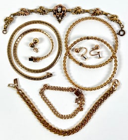 COLLECTION OF GOLD-FILLED JEWELRY