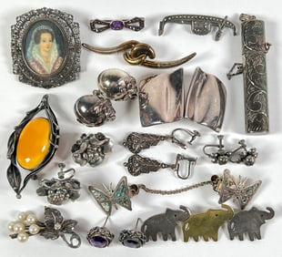 ESTATE COLLECTION OF STERLING SILVER JEWELRY