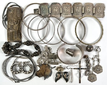 ESTATE COLLECTION OF STERLING SILVER JEWELRY