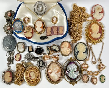 ESTATE COLLECTION OF COSTUME CAMEO