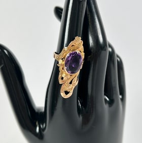 14K GOLD WITH STONE LADIES RING