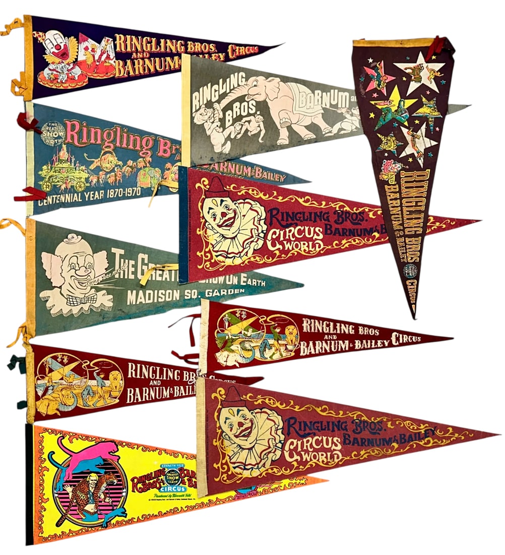 COLLECTION OF RINGLING CIRCUS PENNANTS (1 of 5)