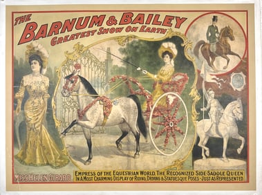 BARNUM & BAILEY - GREATEST SHOW ON EARTH POSTER