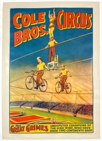 COLE BROS. CIRCUS POSTER