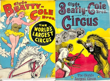 CLYDE BEATTY - COLE BROS. CIRCUS POSTERS
