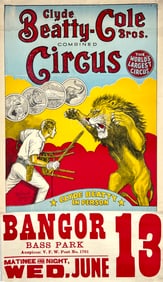 CLYDE BEATTY - COLE BROS. CIRCUS POSTERS