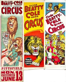 CLYDE BEATTY - COLE BROS. CIRCUS POSTERS