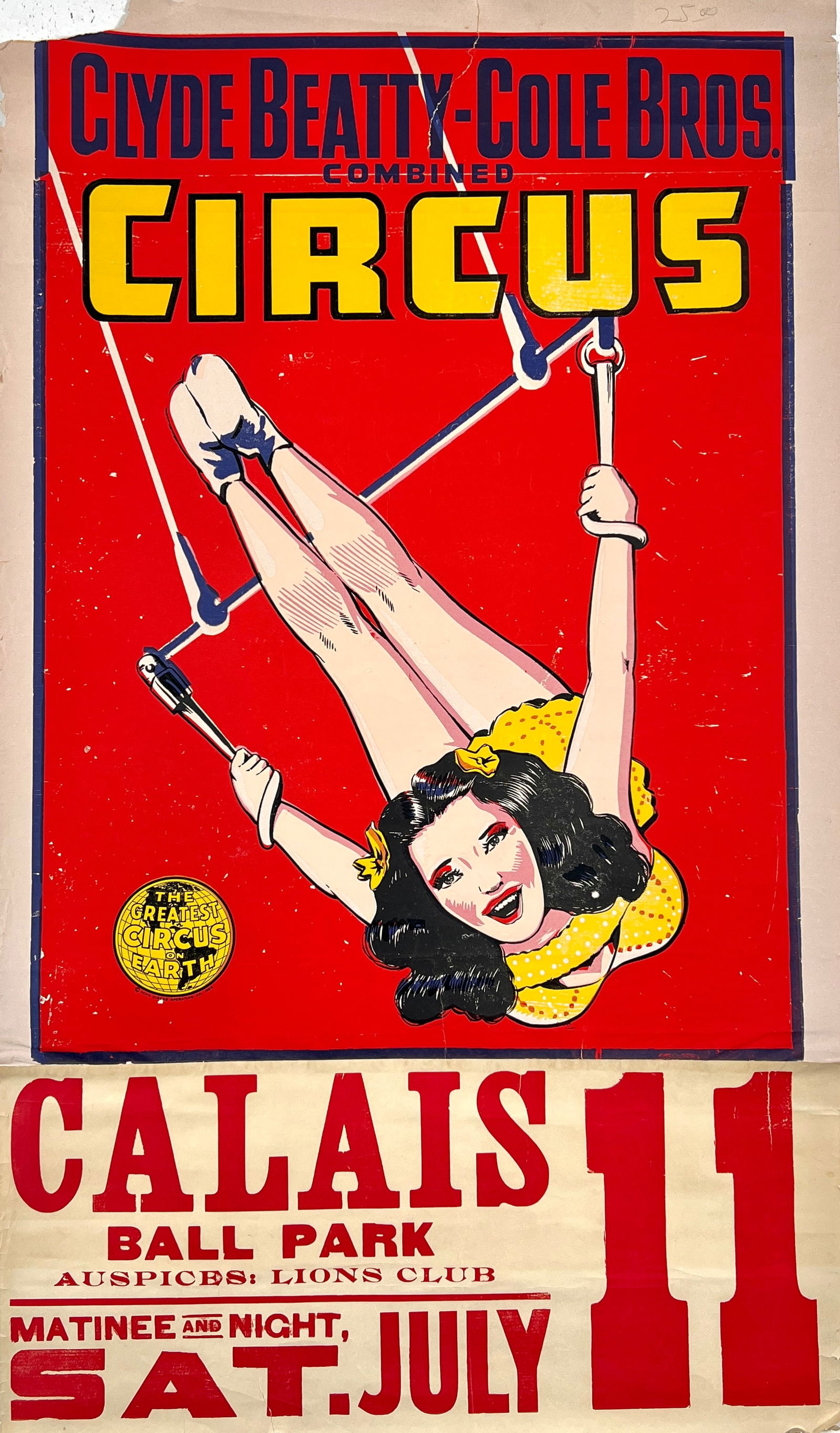 CLYDE BEATTY - COLE BROS. CIRCUS POSTERS (1 of 1)