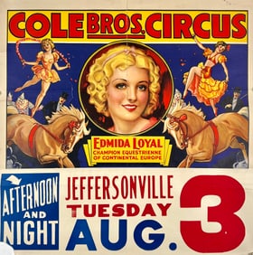 COLE BROS. CIRCUS POSTER