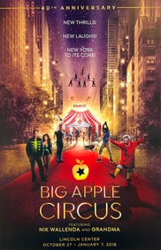 BIG APPLE CIRCUS WINDOW CARD POSTER
