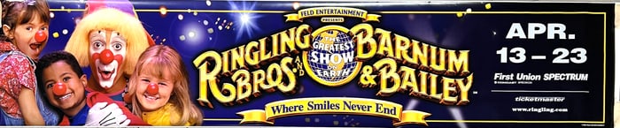 RINGLING BROS. AND BARNUM & BAILEY CIRCUS BANNER