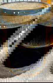 WHISKEY BARREL DISPLAY