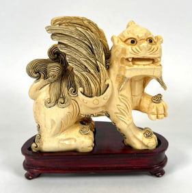 CHINESE ORGANIC FOO-DOG CARVING
