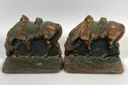 VINTAGE WESTERN HORSE BOOKENDS