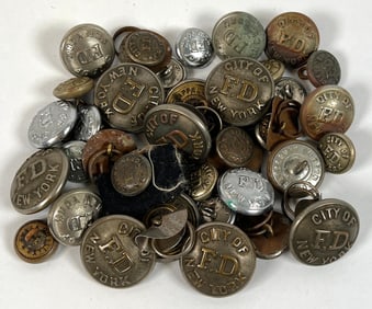 CITY OF NEW YORK FIRE DEPARTMENT UNIFORM BUTTONS
