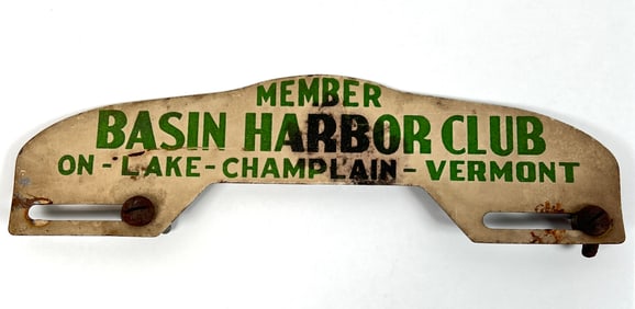 BASIN HARBOR CLUB AUTO TAG TOPPER