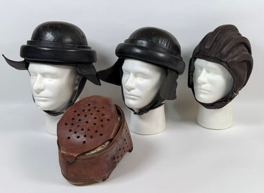 COLLECTION OF VINTAGE FRENCH CYCLING HELMETS